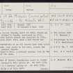 Dallas Parish Church, NJ15SW 4, Ordnance Survey index card, page number 1, Recto
