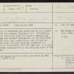 Gordonstoun House, NJ16NE 7, Ordnance Survey index card, page number 1, Recto