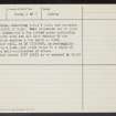 St Lawrence's Well, Duffus, NJ16NE 9, Ordnance Survey index card, page number 2, Recto