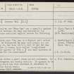Braemou Well, NJ16NE 14, Ordnance Survey index card, page number 1, Recto