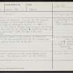 College Of Roseisle, NJ16NW 20, Ordnance Survey index card, page number 1, Recto