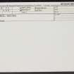 Burghead, Maltings, NJ16NW 54, Ordnance Survey index card, Recto