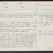 Knock Of Alves, NJ16SE 7, Ordnance Survey index card, page number 1, Recto