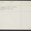 Knock Of Alves, NJ16SE 7, Ordnance Survey index card, page number 2, Verso