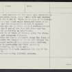 Knock Of Alves, NJ16SE 11, Ordnance Survey index card, page number 2, Verso