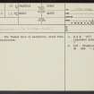 Lochinver, NJ16SE 14, Ordnance Survey index card, page number 1, Recto