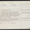 Corgarff Castle, NJ20NE 1, Ordnance Survey index card, Recto