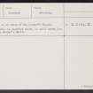 Corriehoul, St Machar's Chapel And Well, NJ20NE 2, Ordnance Survey index card, page number 2, Recto