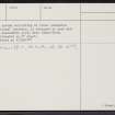 Tom Of Ruthrie, NJ23NE 3, Ordnance Survey index card, page number 3, Recto