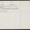 Wester Elchies, NJ24SE 14, Ordnance Survey index card, page number 2, Verso