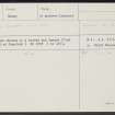 Cranloch, NJ25NE 9, Ordnance Survey index card, Recto