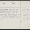 Thomshill, NJ25NW 8, Ordnance Survey index card, Recto