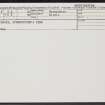 Glenlossie, Stonecutter's Yard, NJ25NW 22, Ordnance Survey index card, Recto