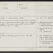 Innes House, NJ26NE 1, Ordnance Survey index card, page number 1, Recto