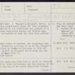 Knight's Hillock, NJ26NE 2, Ordnance Survey index card, page number 1, Recto