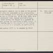 Kinneddar, Bishop's Palace, NJ26NW 1, Ordnance Survey index card, page number 3, Recto