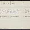 Spynie, NJ26NW 11, Ordnance Survey index card, Recto