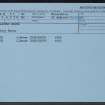 Pitgaveny House, NJ26NW 31, Ordnance Survey index card, Recto