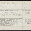 Elgin, 'Maison Dieu', NJ26SW 12, Ordnance Survey index card, page number 1, Recto