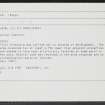 Elgin, 111-113 High Street, NJ26SW 115, Ordnance Survey index card, Recto