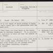 Dalfad, NJ30SW 1, Ordnance Survey index card, Recto