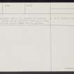 Kirkton Of Glenbuchat, Church, NJ31NE 3, Ordnance Survey index card, page number 2, Recto