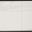 Ben Newe, NJ31SE 6, Ordnance Survey index card, page number 2, Recto