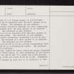 Allt A' Choileachain, NJ33NE 2, Ordnance Survey index card, page number 2, Verso