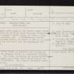 Mortlach, The Battle Stone, NJ33NW 12, Ordnance Survey index card, Recto