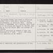 Greenloan 1, NJ33SE 6, Ordnance Survey index card, page number 1, Recto