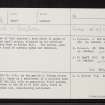 Kelman Hill, NJ33SE 8, Ordnance Survey index card, page number 1, Recto