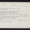 Orbliston, NJ35NW 3, Ordnance Survey index card, page number 2, Verso