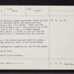 Dundurcas Kirk And Burial Ground, NJ35SW 4, Ordnance Survey index card, page number 2, Verso