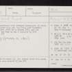 Kennieshillock, NJ36SW 5, Ordnance Survey index card, page number 1, Recto