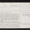 Blue Cairn Of Ruthven, NJ40SE 19, Ordnance Survey index card, page number 1, Recto