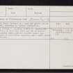 Tarland, Waulkmill, NJ40SE 26, Ordnance Survey index card, page number 2, Verso