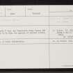 Tomnaverie, NJ40SE 36, Ordnance Survey index card, Recto