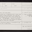 Wester Coull, Tomnaverie, NJ40SE 41, Ordnance Survey index card, Recto