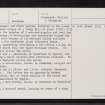 Culblean Hill, NJ40SW 8, Ordnance Survey index card, page number 4, Verso