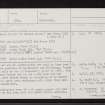 Clova, Kildrummy, NJ41NE 1, Ordnance Survey index card, page number 1, Recto