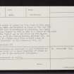 Clova, Kildrummy, NJ41NE 1, Ordnance Survey index card, page number 3, Recto