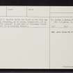 Clova, Kildrummy, NJ41NE 1, Ordnance Survey index card, page number 4, Verso