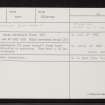 Bridgend, NJ41NE 6, Ordnance Survey index card, Recto
