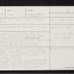 Cairnbeg Hill, NJ41SW 4, Ordnance Survey index card, page number 1, Recto