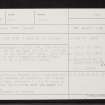 Kinbattoch, NJ41SW 7, Ordnance Survey index card, Recto