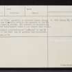 Tap O' Noth, NJ42NE 1, Ordnance Survey index card, page number 2, Verso