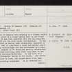 Castle Of Lesmoir, NJ42NE 2, Ordnance Survey index card, page number 1, Recto