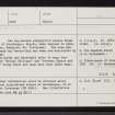 Scurdargue, NJ42NE 8, Ordnance Survey index card, Recto