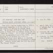 Mote Hill, NJ42SE 4, Ordnance Survey index card, page number 1, Recto