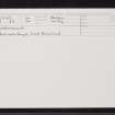 Corrydown, NJ43SW 2, Ordnance Survey index card, Recto